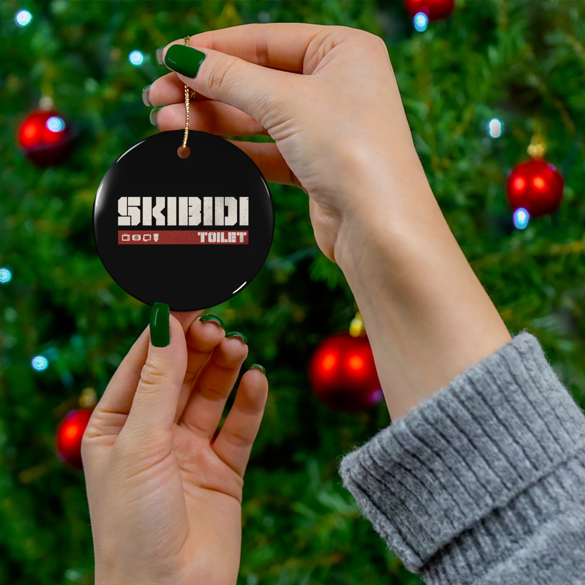 Skibidi Toilet Logo Ornament