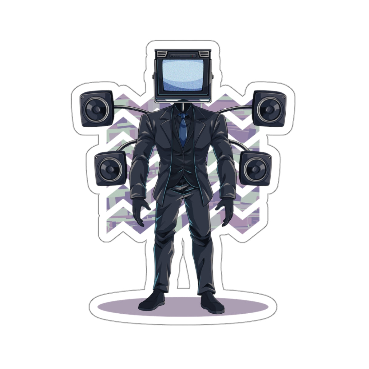 Large TV Man - Reign Sticker