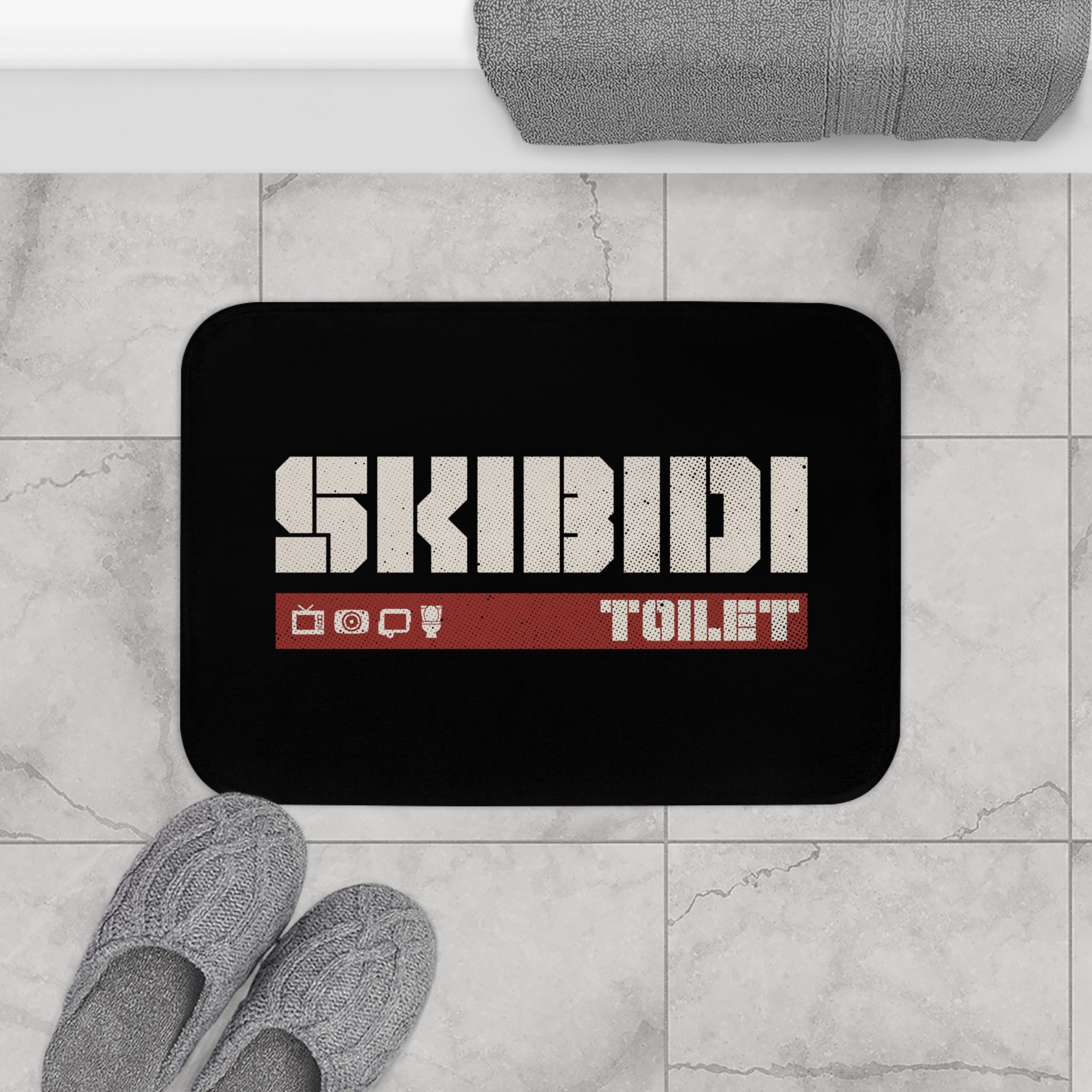 Skibidi Toilet Logo Bath Mat