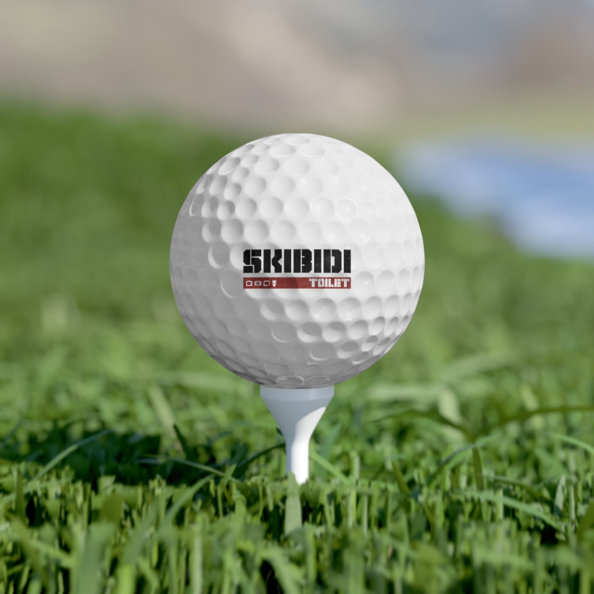 Skibidi Toilet Logo Golf Balls 6 Pack