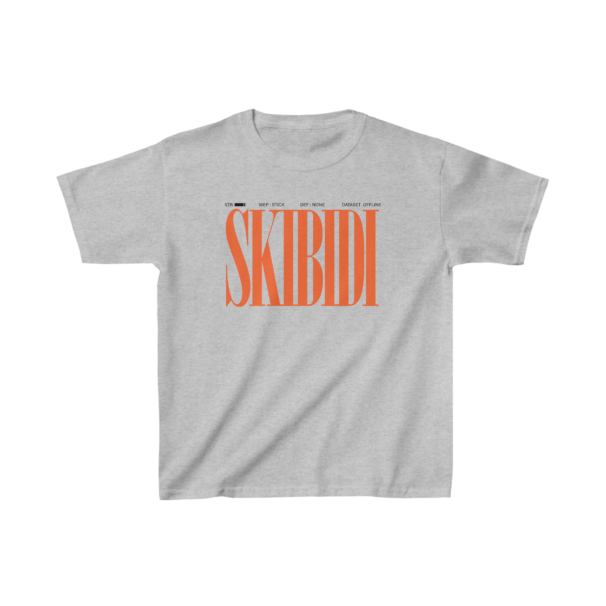 SKIBIDI logo youth tee, grey shirt