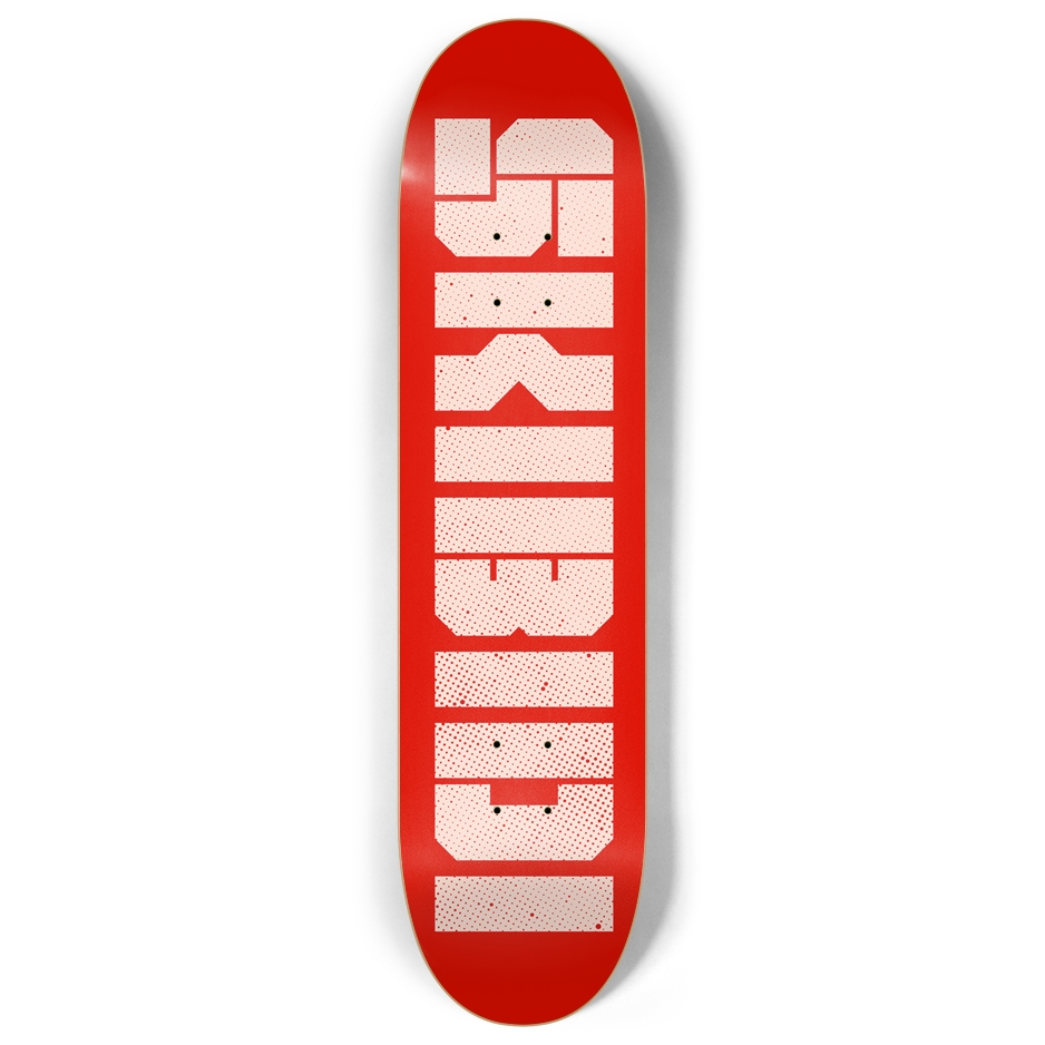 SKIBIDI Red Skate Deck