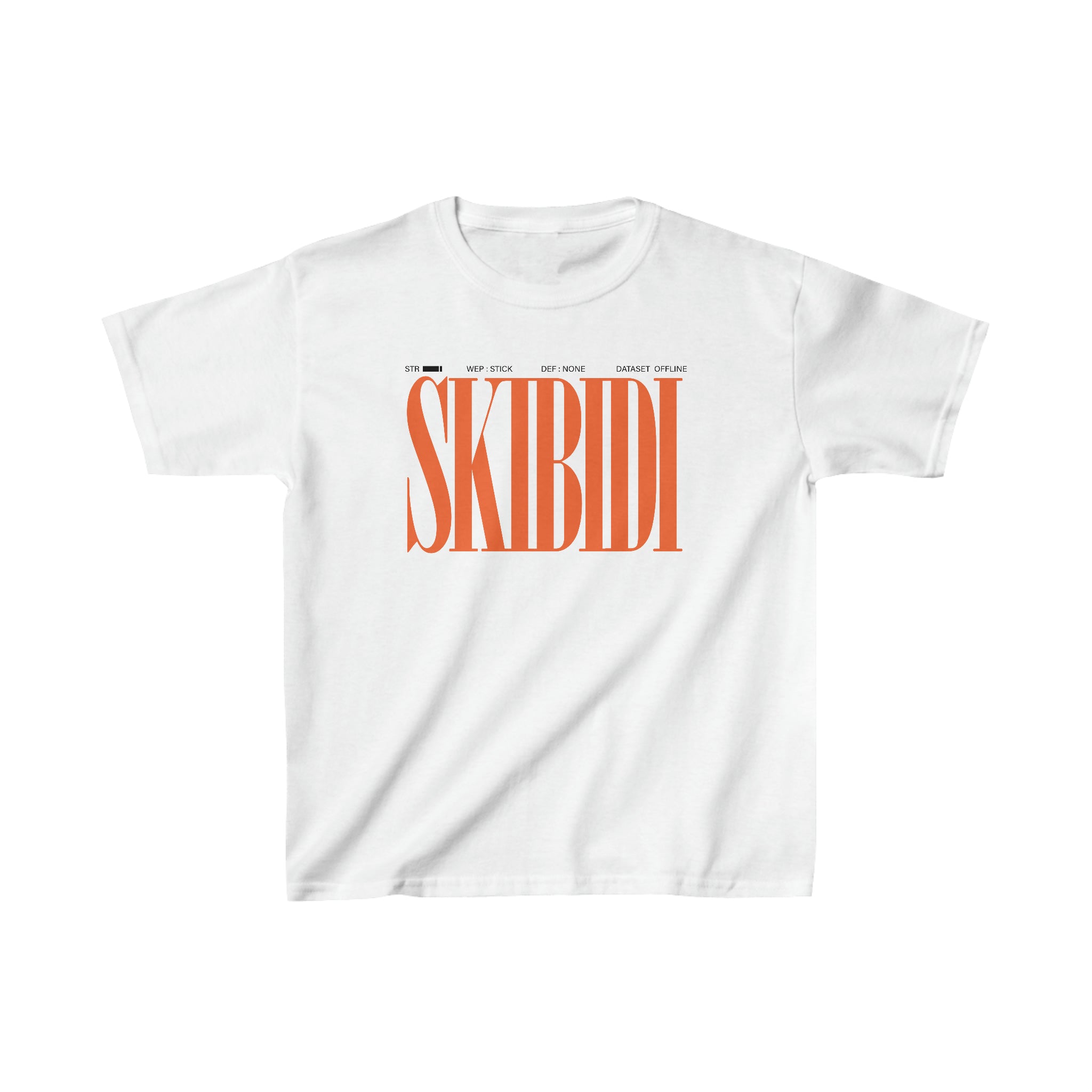 SKIBIDI logo youth tee, white shirt