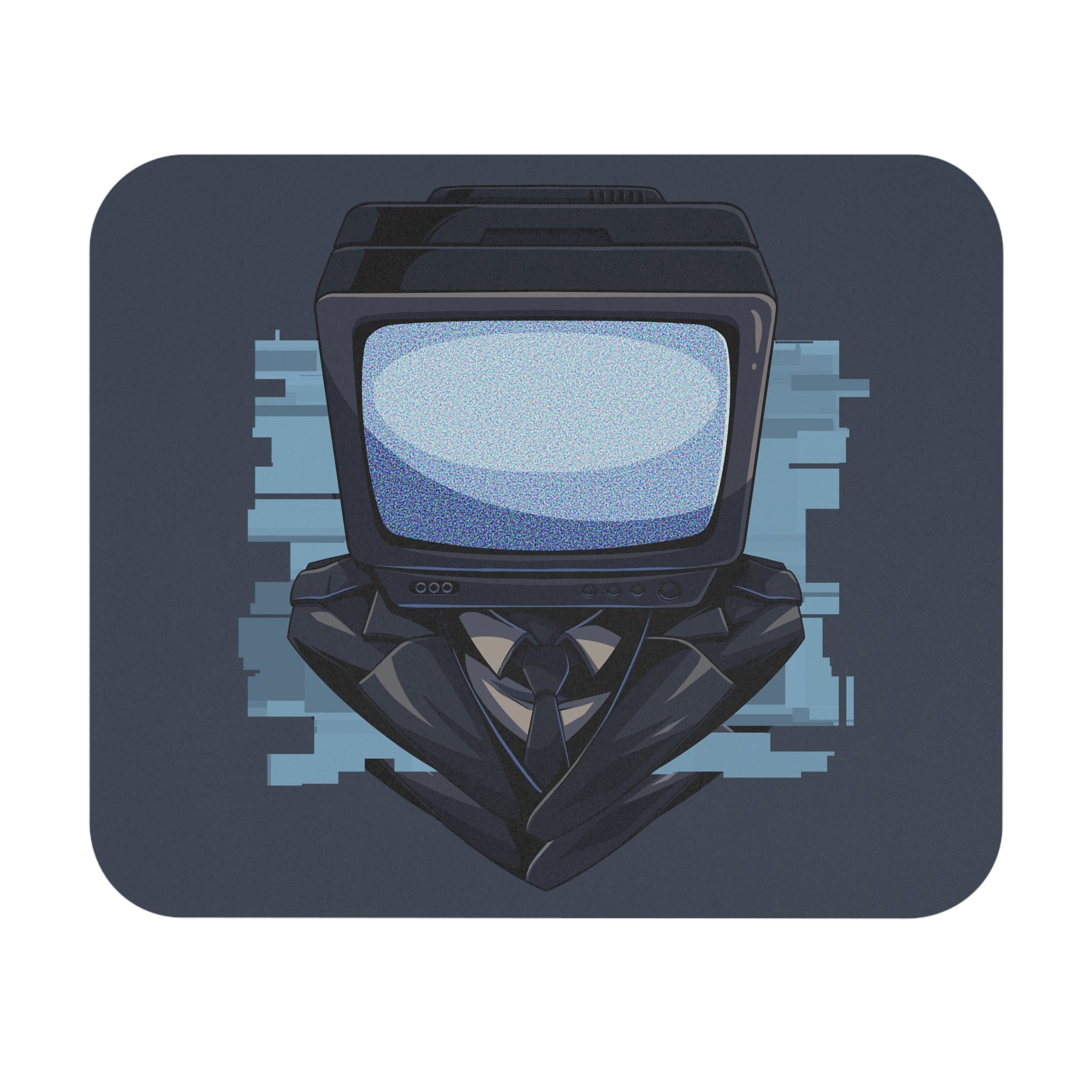 TV Man - Headshot Mouse Pad