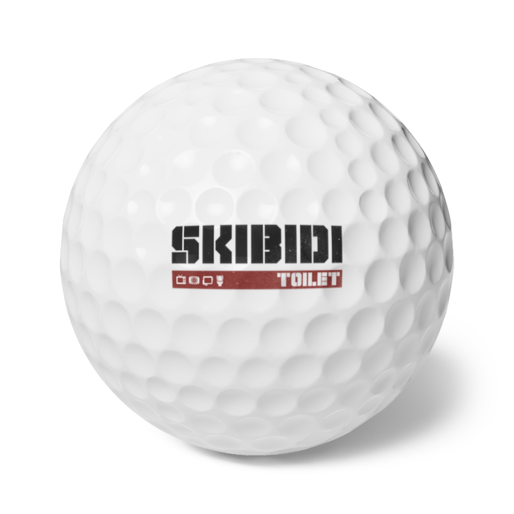 Skibidi Toilet Logo Golf Balls 6 Pack