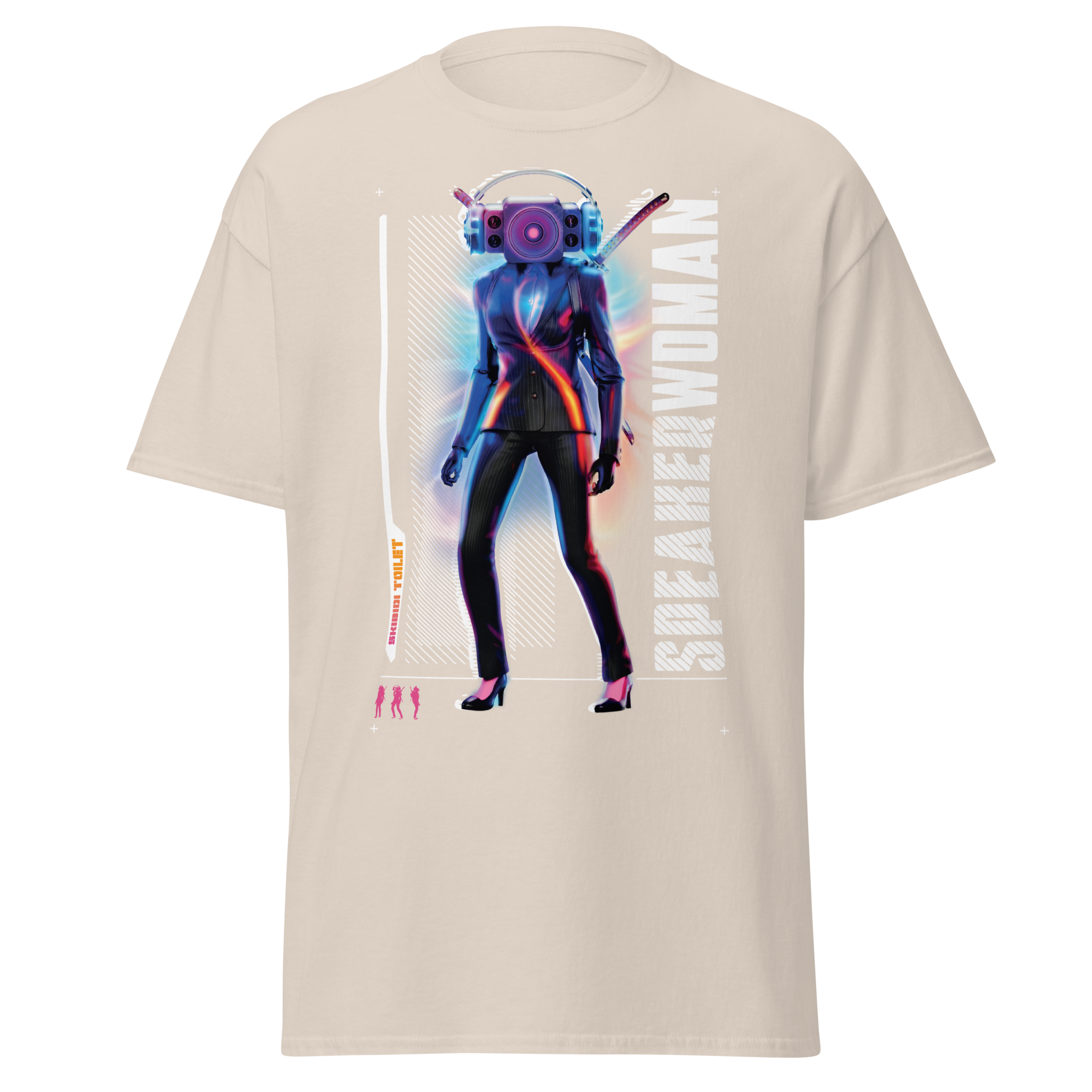 Glowing Speakerwoman Natural Unisex Tee