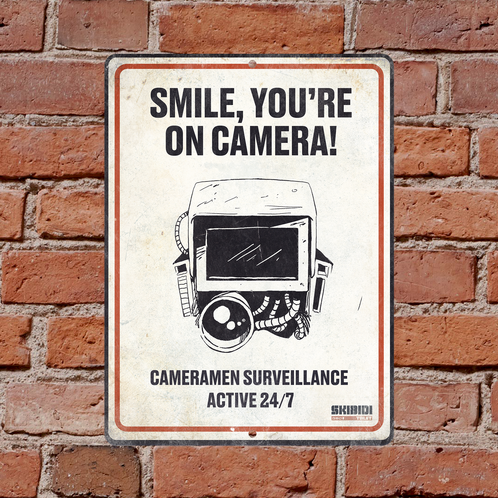 Cameramen Surveillance Wall Sign