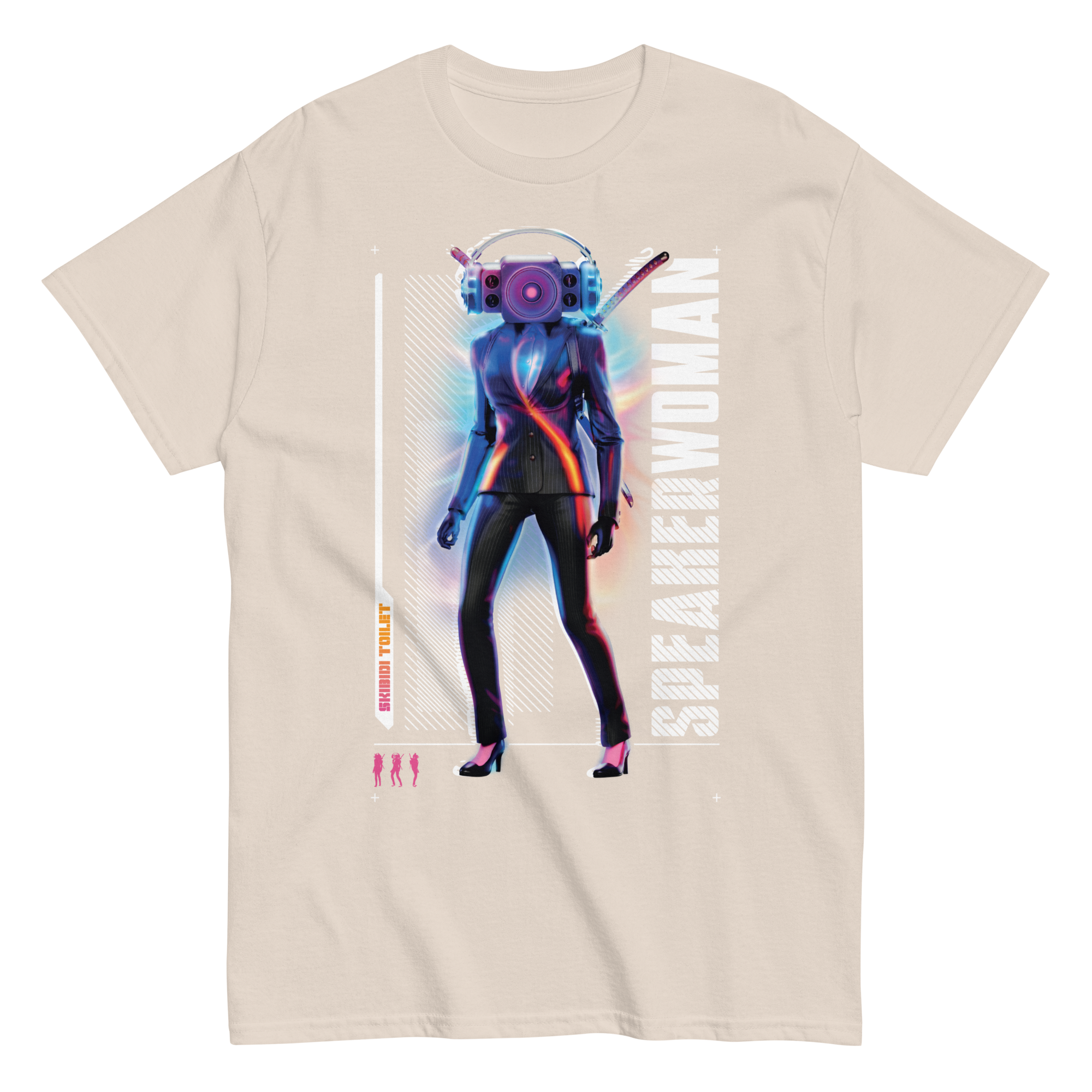 Glowing Speakerwoman Natural Unisex Tee
